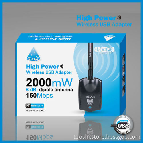 Indoor wireless usb adapter 6dbi antenna Melon N2000
